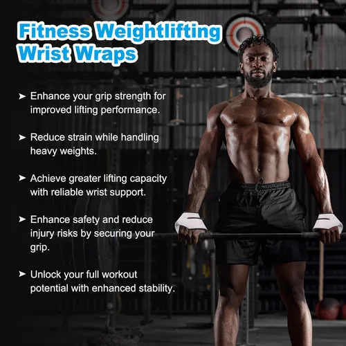 Miniatura 5 de PATIKIL Figure Lifting Strap, Weightlifting Wrist Wraps Dead Lift Padded Grips for Fitness Power Strength Training