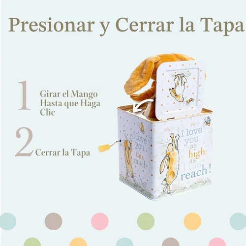 Miniatura 4 de KIDS PREFERRED Guess How Much I Love You - Liebre castaña Nutbrown Jack-in-The-Box - Juguete musical para bebés