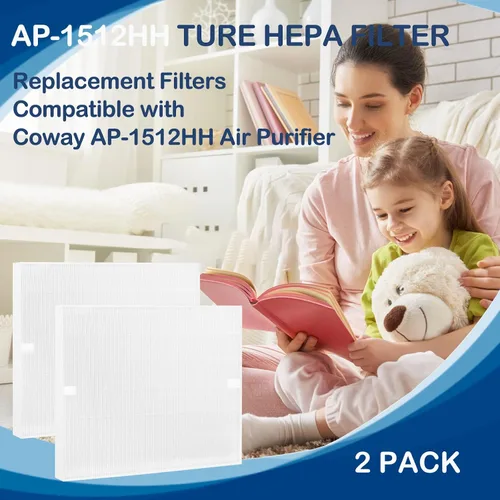 Miniatura 5 de AP-1512HH - Filtro HEPA de repuesto compatible con Coway Airmega AP-1512HH Mighty y Airmega 200M purificador de filtro de aire, número de artículo