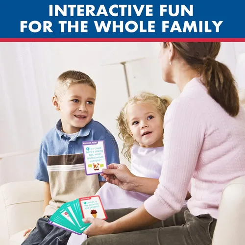 Miniatura 7 de LotFancy Juego de preguntas familiares, a partir de 4 años, juegos familiares para niños y adultos, 60 divertidas tarjetas de trivia, iniciadores