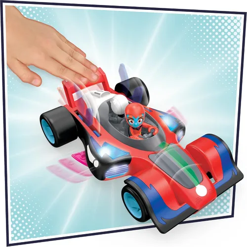 Miniatura 6 de PJ Masks Animal Power Flash Cruiser, auto de juguete de conversión con luces, sonidos y figura de acción, juguetes de superhéroe, juguetes
