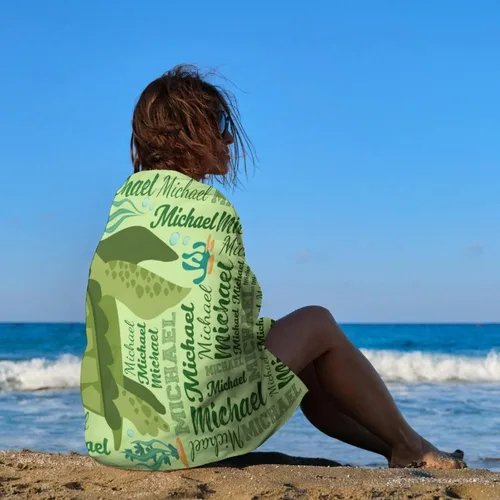 Miniatura 4 de Toallas de playa personalizadas para niños y adultos, regalos personalizados con nombre, toalla de playa de microfibra de gran tamaño de secado