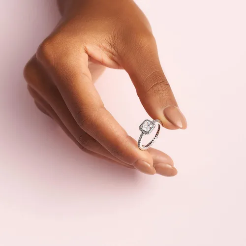 Miniatura 5 de Pandora Timeless Elegance 150188CZ - Anillo de oro amarillo de 14 quilates, plata de ley, 56, 190947CZ-56