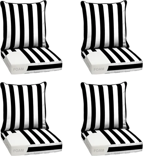 Miniatura 144 de Arden Outdoor Deep Seat Cushion Set, 24 x 24 pulgadas, Cojín para exteriores resistente al clima, a la lluvia y a la decoloración para silla, sofá