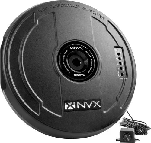Miniatura 7 de NVX QBUS8P 300W Peak (150W RMS) amplificado y cargado 8 pulgadas con puerto debajo del asiento Sistema de subwoofer universal de graves rápidos