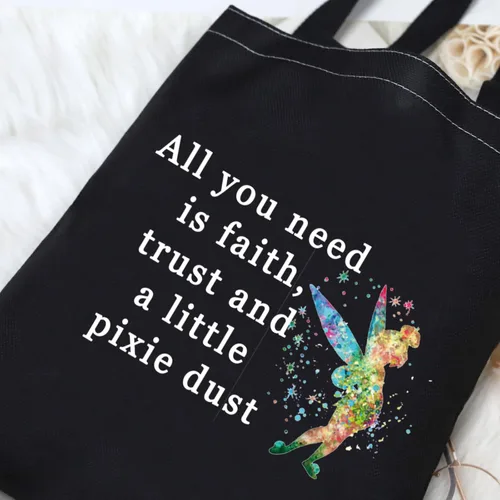 Miniatura 4 de G2TUP Bolsa de maquillaje inspirada en la película de cuento de hadas, Faith Trust y Pixie Dust, bolsa de maquillaje de viaje para fanáticos, Todo