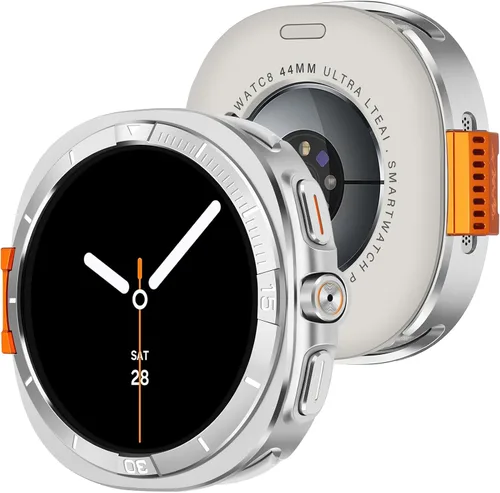 Miniatura 15 de Amizee Funda de metal compatible con Samsung Galaxy Watch 8 de 1.732 pulgadas con cubierta trasera, funda protectora resistente para Galaxy Watch 8