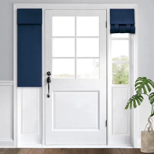 Miniatura 19 de HOMEIDEAS Cortinas Opacas para Aula para Puerta Principal, Cubierta de Ventana de Puerta de Aula, Persianas de Privacidad con Aislamiento Térmico