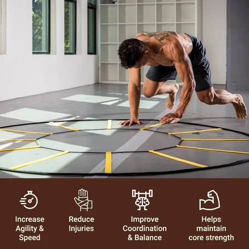 Miniatura 6 de Webby Agility Trainer – Circle Speed and Agility Ladder for High Intensity Reactive Footwork Drills and Skills – A Circular Piece of Reaction