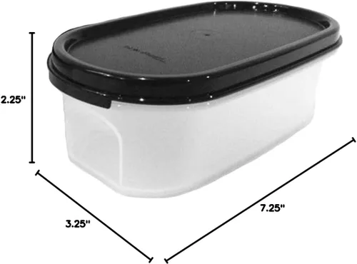 Miniatura 3 de Tupperware Modular Mates Oval #1 (tamaño de 2 tazas) con sello negro