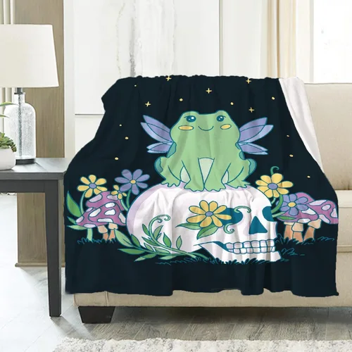 Miniatura 18 de Manta de hongos, ultra suave, cálida y ligera, de franela de forro polar con microhongos, para cama, sofá, regalo de viaje, decoración de hongos
