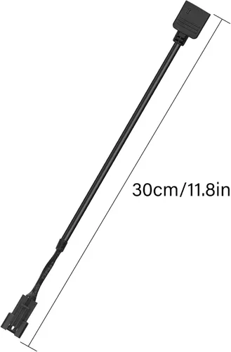 Miniatura 7 de GINTOOYUN Cable de extensión RGB, adaptador de conector ARGB macho de 3 pines a SM 3 pines, cable de extensión direccionable de 5 V para ventilador
