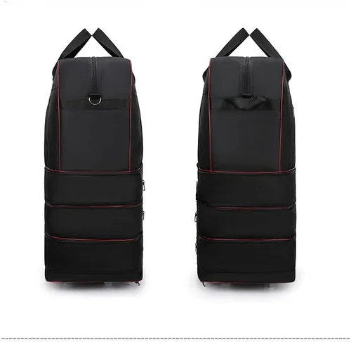 Miniatura 2 de Radefasun Bolsa de viaje Oxford expandible extra grande con ruedas, impermeable, ligera, plegable, maleta, Negro -, Equipaje extensible central
