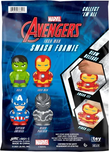 Miniatura 6 de JA-RU Marvel Avengers - Pelota grande de espuma antiestrés de 5.5 pulgadas (1 superhéroe squishies) Iron Man, Capitán América, Hulk, juguete