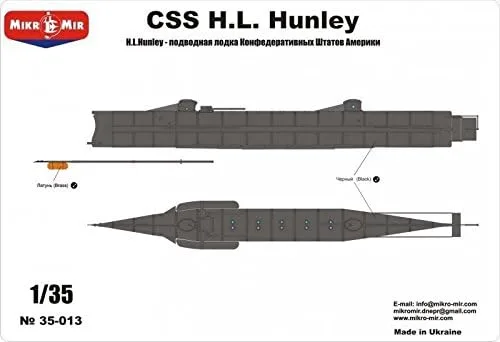 Miniatura 5 de Micro Mir ***Submarino Confederado CSS H.L. Hunle 1/35 35-013