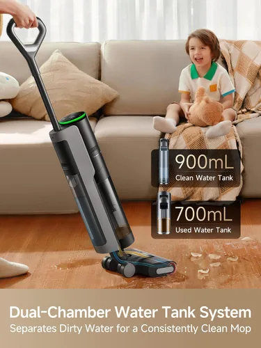 Miniatura 7 de DREAME H12 PRO - Aspiradora para suelos duros, aspiradora y trapeadora al mismo tiempo para suciedad húmeda y seca, autolimpieza automática