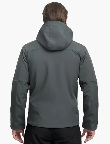 Miniatura 2 de FREE SOLDIER Chaqueta de senderismo Softshell para hombre, impermeable, con capucha, táctica, cazadora