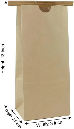 Miniatura 2 de AwePackage - Bolsa de papel kraft resistente a la grasa con forro de polietileno (50, 8 onzas)