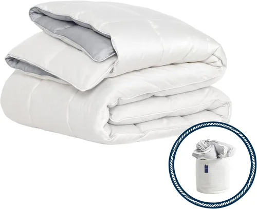 Miniatura 10 de Vesta Edredón de Seda para Todas las Estaciones, Colcha e Inserto de Edredón para Personas que Duermen con Calor, Relleno 100% de Seda con Funda