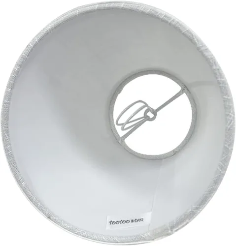 Miniatura 4 de TOOTOO STAR - Mini pantalla de barril blanco doble con clip, pantalla de tela de barril para candelabros de mesa, lámpara de pie de pared, repuesto