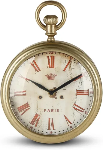 Miniatura 7 de NIKKY HOME Small Vintage Gold Wall Clock 4.6 Inch, Battery Operated Silent Retro Metal Round Analog Clock for Bathroom Kitchen Living Room Bedroom
