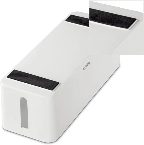 Miniatura 3 de Hama 20662 - Caja de cables Maxi, 6.1 x 15.7 x 5.1 in, con patas de goma, color blanco