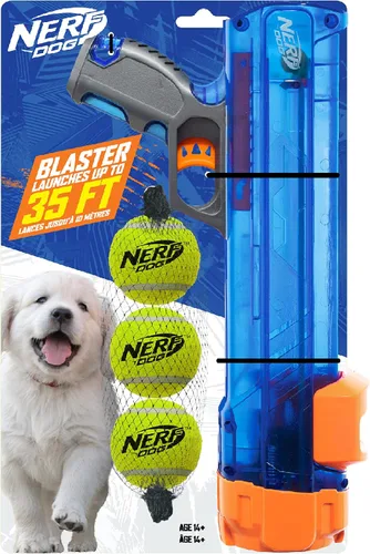 Miniatura 13 de Nerf - Juguete de pelota de tenis para perro, ideal para pescar, recarga manos libres, lanza hasta 50 pies, pelotas incluidas, varios tamaños