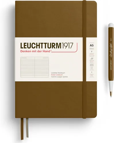 Miniatura 30 de LEUCHTTURM1917 - Cuaderno de tapa dura mediano A5 con 251 páginas numeradas para escritura y diario (lila, con puntos)