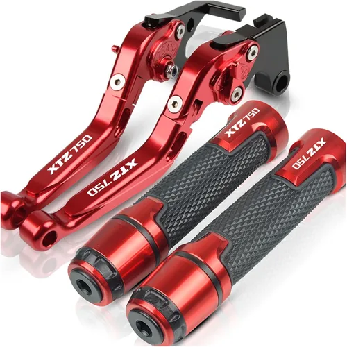 Miniatura 14 de Accesorios CNC para motocicleta, ajustable, plegable, extensible, con logotipo, palancas de embrague de freno, manillar, extremos para Yamaha XTZ750
