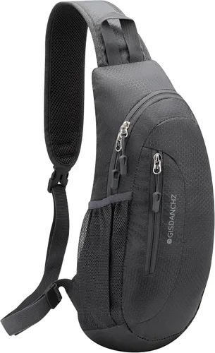 Miniatura 12 de Gisdanchz Bolso bandolera unisex con diseño de panal de abeja, jacquard, pequeña, delgada, bandolera, bolsa de pecho para senderismo y viajes