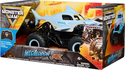 Miniatura 6 de Monster Jam, Camión monstruo oficial Megalodon a control remoto, escala 1:24, 2.4 GHz, para edades de 4 años en adelante