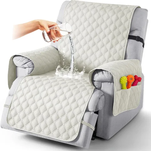 Miniatura 58 de TAOCOCO Fundas reclinables 100% impermeables, con correas para las piernas, funda de sofá reclinable reversible para silla reclinable, protector
