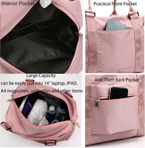 Miniatura 5 de JSAHAH Bolsa de viaje para mujer bolsa de transporte para equipaje bolsa de deporte para gimnasio