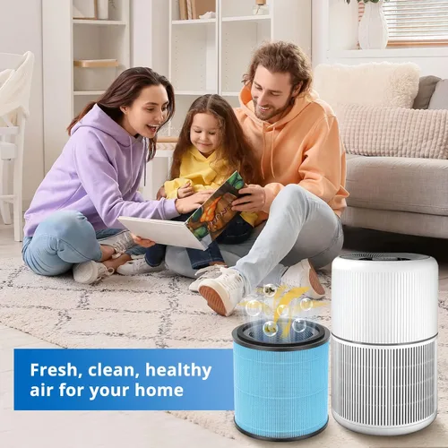 Miniatura 3 de Paquete de 4 filtros AP0601 compatibles con AIRTOK AP0601 Filtro 4 en 1 para purificador de aire 4 en 1 para humo, polvo, olores, polen, caspa