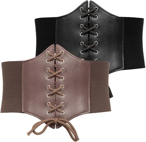 GRACE KARIN Cinturón de corsé para mujer, estilo vintage, con cordones, cintura elástica