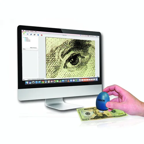 Miniatura 4 de Carson Zorb Microscopio digital USB para computadora con aumento efectivo de 81x (basado en monitor de 32 pulgadas), azul surf (MM-500)