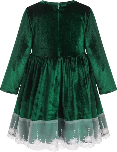 Miniatura 74 de IDOPIP Vestido tutú de terciopelo para niñas pequeñas, vestido de manga larga para princesa, Navidad, cumpleaños, fiesta, boda, vestidos de otoño e