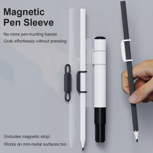 Miniatura 7 de WALLFID Paquete de 10 clips magnéticos de silicona para bolígrafos, ideal para bolígrafos de tinta de gel o marcadores de borrado en seco
