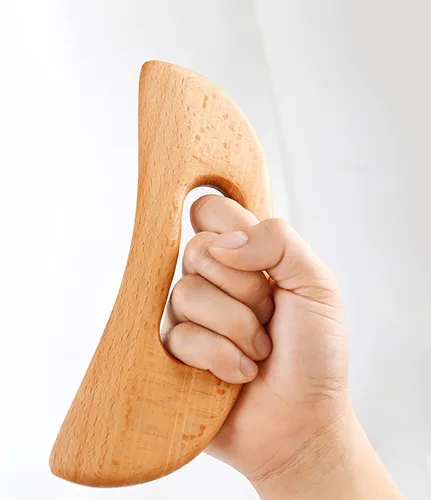 Miniatura 7 de FKYzixeh Masajeador de drenaje linfático, herramienta Gua Sha de madera para cuerpo, raspador de masaje manual para anticelulitis y aliviar