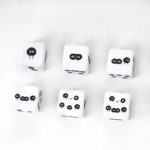 Miniatura 20 de Juego de 10 dados D6 de 16 mm, juego de dados blancos de 6 lados para juegos de mesa RPG A-white