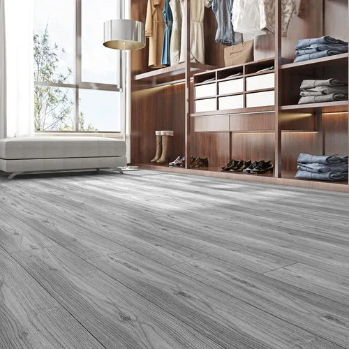 Miniatura 2 de FunStick Azulejos de madera gris de 6 x 36 pulgadas para despegar y pegar, pisos de vinilo de madera natural, suelos de tablones de vinilo