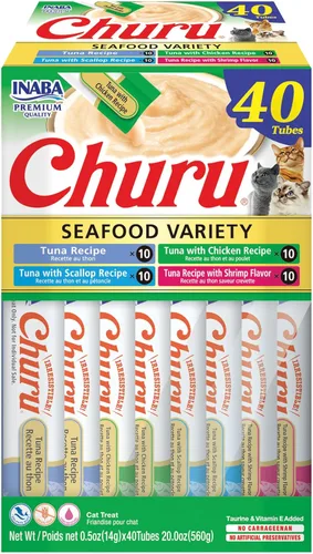 Miniatura 17 de INABA Churu - Bocadillos para gatos, puré cremoso para gatos, sin cereales, que se puede lamer y exprimir, suplemento con vitamina E y taurina, 0.5