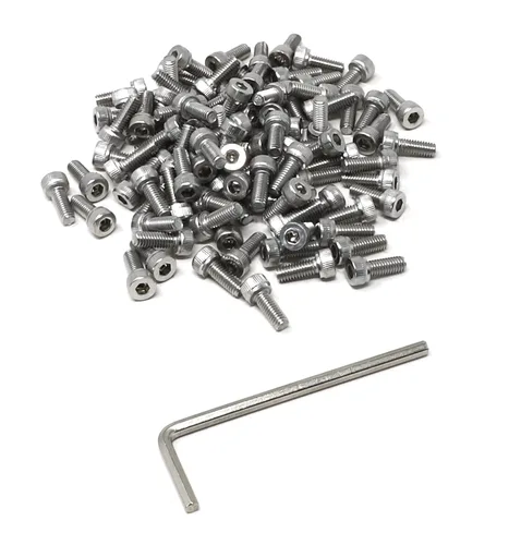 Miniatura 116 de iexcell 25 piezas M4 x 60/65/70/75/3.150 in paso de rosca 0.028 in acero inoxidable 304 cabeza hexagonal Tornillos Tornillos surtido Kit