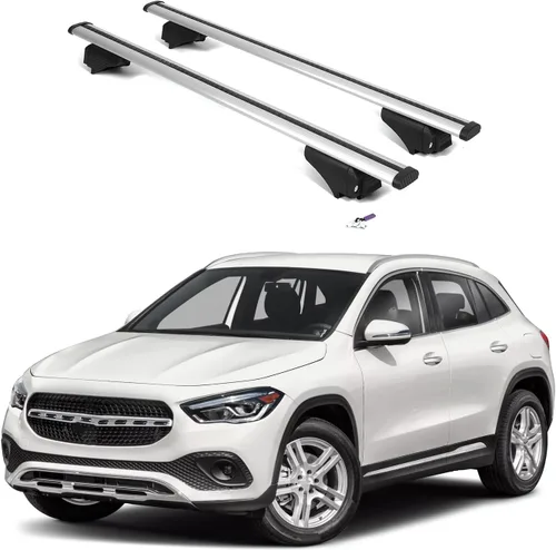 Miniatura 15 de ERKUL Barras transversales para techo para Mercedes Benz GLA 2014-2020 Barras transversales de aluminio con bloqueo antirrobo para el techo
