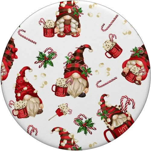 Miniatura 3 de Hot Cocoa Gnome - Patrón de Navidad con gnomos de Navidad (blanco y rojo)