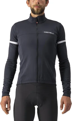 Castelli Camiseta Fondo 2 FZ para hombre, manga larga con aislamiento polar, con cremallera y cuello alto para ciclismo de carretera y grava I