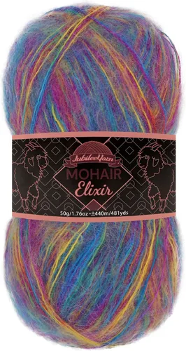 Miniatura 125 de JubileeYarn Mohair Elixir Yarn - 50g/Skein Baby Wool Blend - Cosmopolitan - 1 Skein