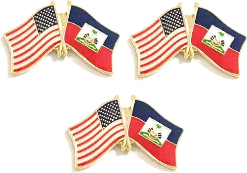 Miniatura 136 de 3 Pines de solapa con banderas de Estados Unidos y países internacionales, paquete de 3 pines dobles con diseño de banderas de Estados Unidos