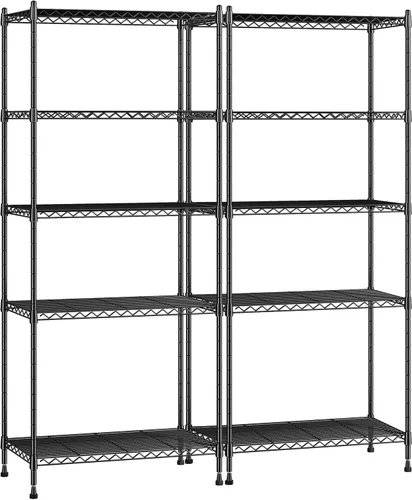 Miniatura 16 de Romorgniz Estantes de almacenamiento de 82 pulgadas de alto x 45 pulgadas de ancho x 18 pulgadas de profundidad con ruedas, estantería de alambre