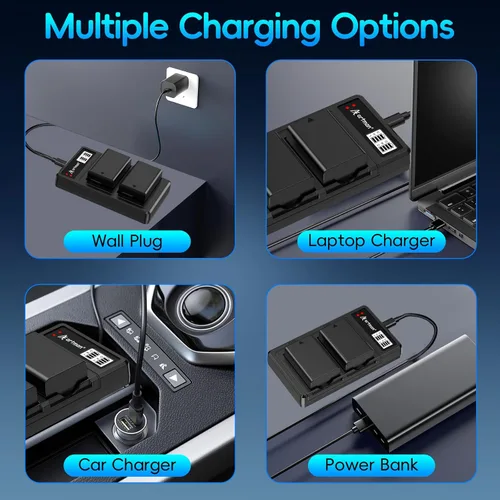 Miniatura 6 de Artman EN-EL25 EN-EL25A - Batería de 1600 mAh, paquete de 2 y cargador dual USB-C LCD compatible con Nikon Z50II, Z50, Z30, batería ZFC 4241